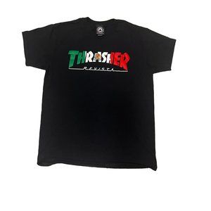 THRASHER MEXICAN FLAG LOGO TEE